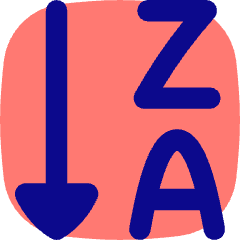 Descending Alphabetical Order Icon from Flex Pop Set