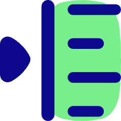 Indent Left Icon from Flex Pop Set