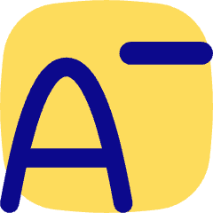 Smaller Text Minus Size Icon from Flex Pop Set