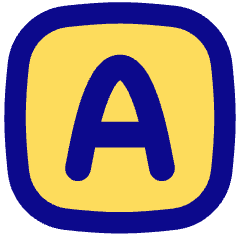 Text Square Icon from Flex Pop Set