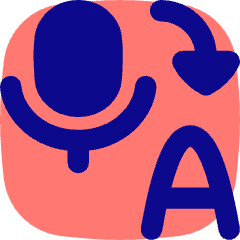Voice Typing Word Convert Icon from Flex Pop Set