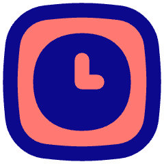 Square Clock Icon from Flex Pop Set