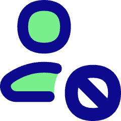 User Block Remove Icon from Flex Pop Set