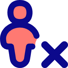 User Full Body Delete Cross Icon from Flex Pop Set