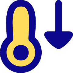 Thermometer Decrease Icon from Flex Pop Set
