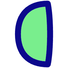 Third Quarter Moon Icon from Flex Pop Set