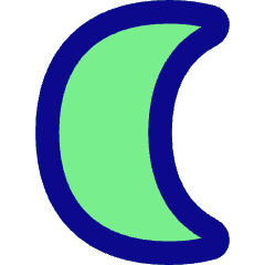 Waning Cresent Moon Icon from Flex Pop Set