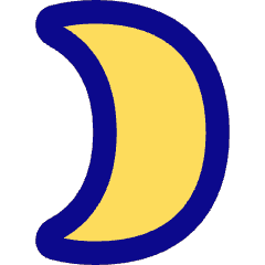 Waxing Cresent Moon Icon from Flex Pop Set