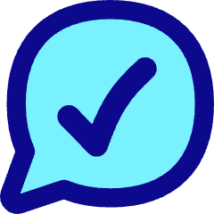 Chat Bubble Oval Check Icon from Flex Pop Set