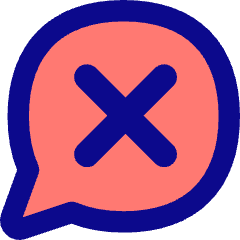 Chat Bubble Oval Delete Icon from Flex Pop Set