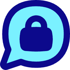 Chat Bubble Oval Lock Icon from Flex Pop Set
