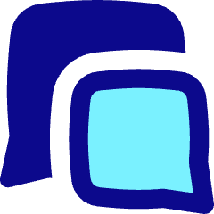 Chat Two Bubbles Square Icon from Flex Pop Set