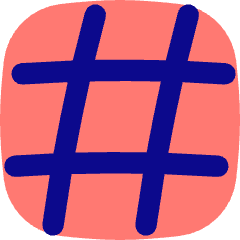 Sign Hashtag Icon from Flex Pop Set