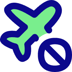 No Flight Airport 1 Icon from Flex Pop Set