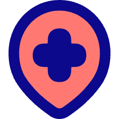 Location Pin Medical Hospital 1 Icon from Flex Pop Set