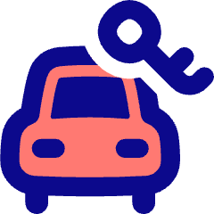 Car Rentals Icon from Flex Pop Set