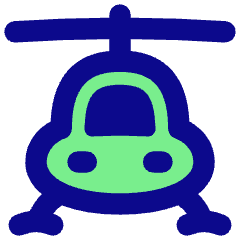 Helicopter Front Icon from Flex Pop Set
