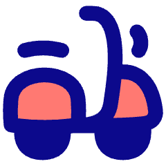 Motorcycle Courier Icon from Flex Pop Set