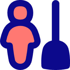 Cleaning Room Man Icon from Flex Pop Set