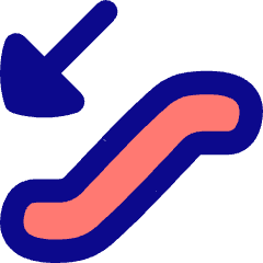 Escalator Down Icon from Flex Pop Set