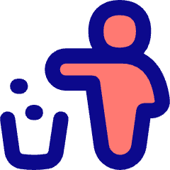 Garbage Throw Icon from Flex Pop Set