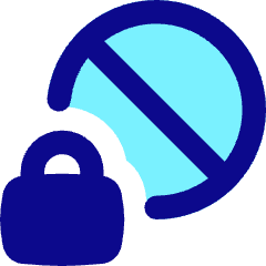 Permanent Block Account Security Icon from Flex Pop Set