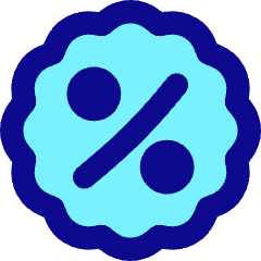 Discount Percent Badge Icon from Flex Pop Set