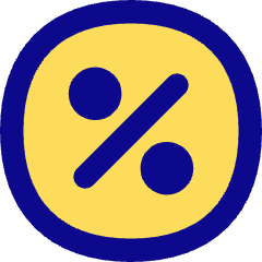 Discount Percent Circle Icon from Flex Pop Set