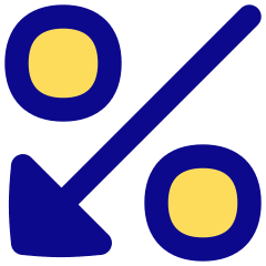 Discount Percent Decrease Icon from Flex Pop Set
