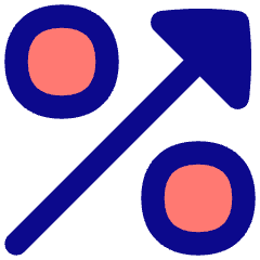 Discount Percent Increase Icon from Flex Pop Set