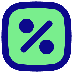 Discount Percent Square Icon from Flex Pop Set