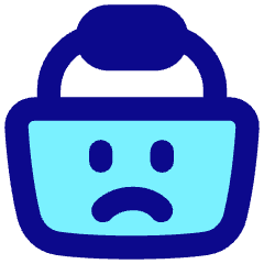 Shopping Basket Emoji Sad Icon from Flex Pop Set