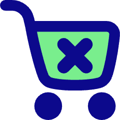 Shopping Cart Cross Icon from Flex Pop Set