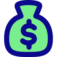 Bag Dollar Icon from Flex Pop Set