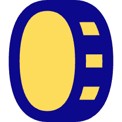 Coin Vertical Icon from Flex Pop Set