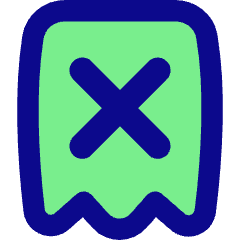 Receipt Cross Icon from Flex Pop Set