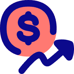 Dollar Increase Icon from Flex Pop Set