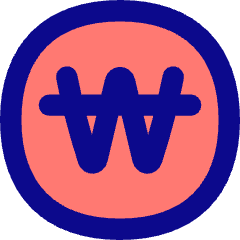 Won Circle Icon from Flex Pop Set