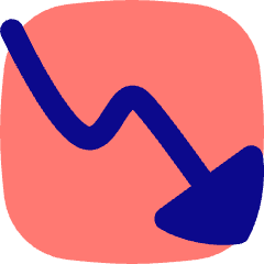 Graph Arrow Decrease Icon from Flex Pop Set