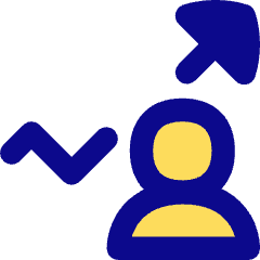 Graph Arrow User Increase Icon from Flex Pop Set