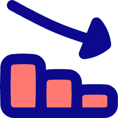 Graph Bar Decrease Icon from Flex Pop Set