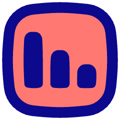 Graph Bar Decrease Square Icon from Flex Pop Set