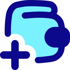 Wallet Add Plus Icon from Flex Pop Set