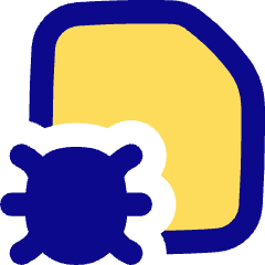 Bug Virus Document Icon from Flex Pop Set