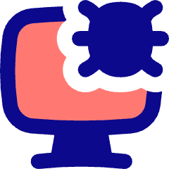 Bug Virus Monitor Icon from Flex Pop Set