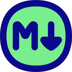 Markdown Circle Programming Icon from Flex Pop Set