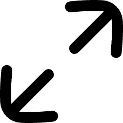 Line Arrow Expand Diagonal Large 1 Icon from Flex Remix Set