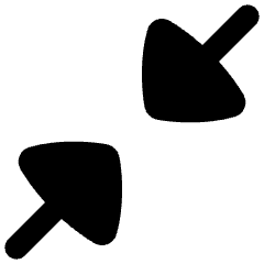 Triangle Arrow Shrink Diagonal Large 1 Icon from Flex Remix Set