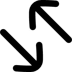 Line Arrow Transfer Diagonal Large 4 Icon from Flex Remix Set