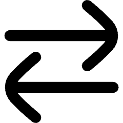 Line Arrow Transfer Horizontal Large 2 Icon from Flex Remix Set